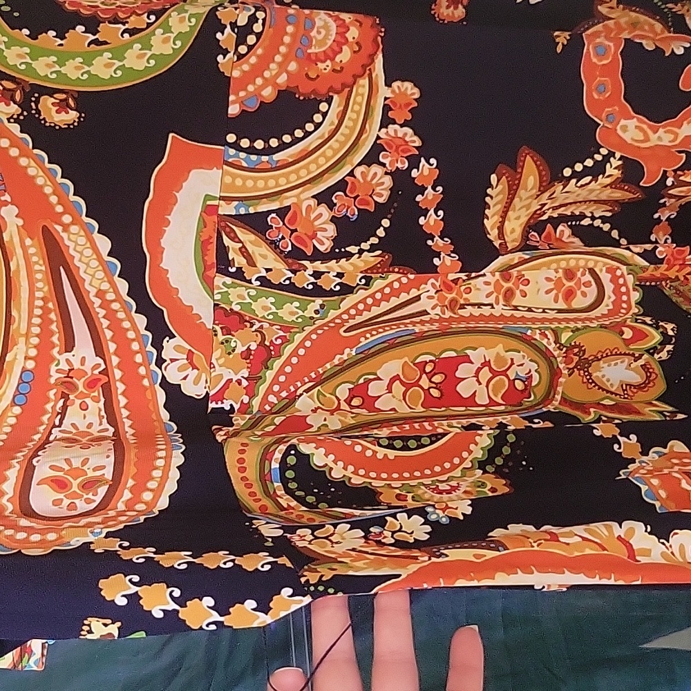 Colorful Paisley Dress Orange - Picture 8 of 10